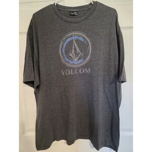 Vintage Volcom Stone XXLarge Gray Circle Graphic T-Shirt Streetwear Skateboard